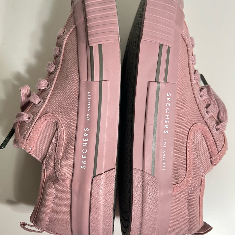 Skechers Pink Sneakers Size 6.5 Memory Foam Vegan - Picture 5 of 6